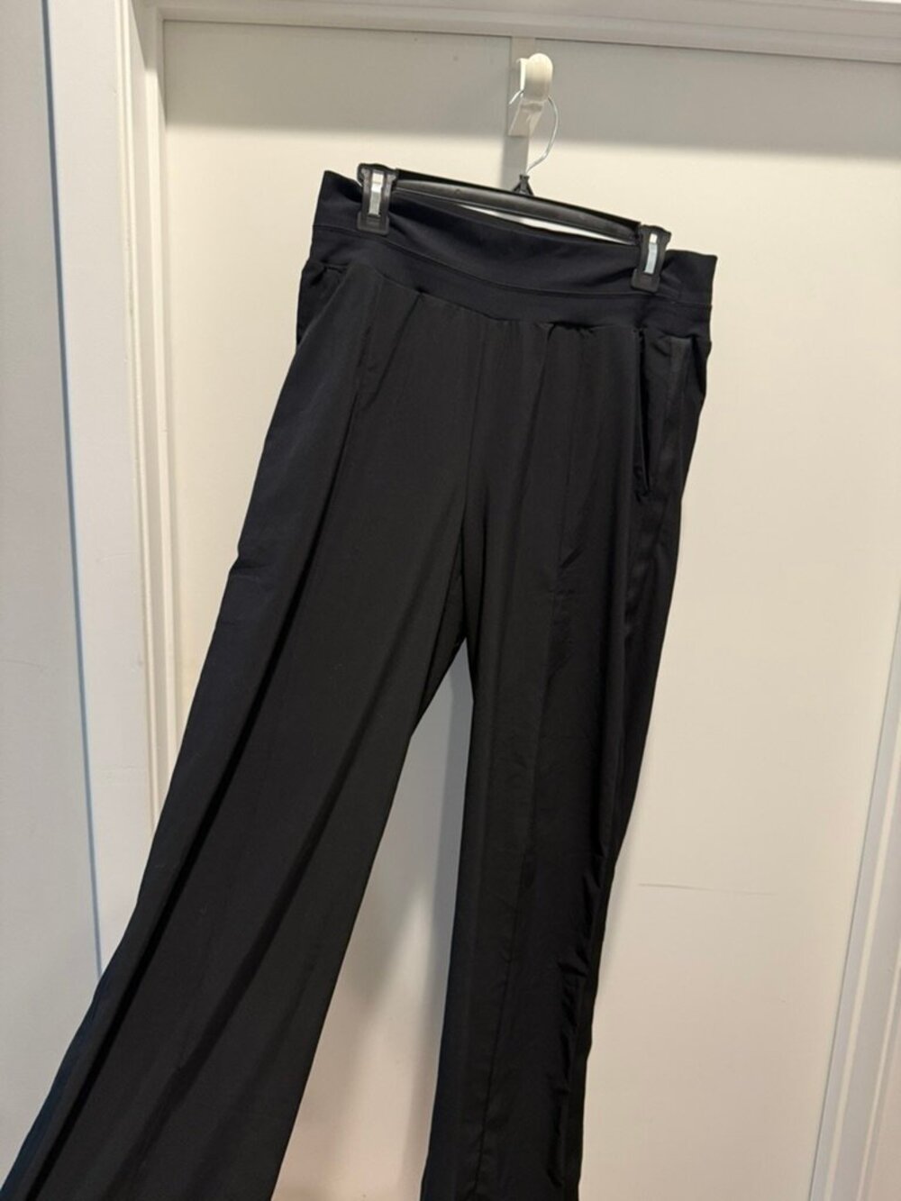 Athleta Nolita Wide Leg Travel Pants Black Size 10